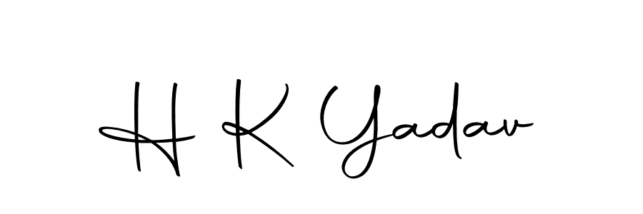 How to make H K Yadav signature? Autography-DOLnW is a professional autograph style. Create handwritten signature for H K Yadav name. H K Yadav signature style 10 images and pictures png