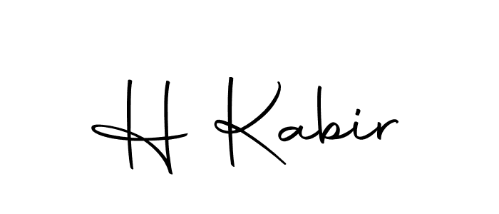 Create a beautiful signature design for name H Kabir. With this signature (Autography-DOLnW) fonts, you can make a handwritten signature for free. H Kabir signature style 10 images and pictures png