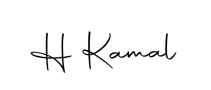 Create a beautiful signature design for name H Kamal. With this signature (Autography-DOLnW) fonts, you can make a handwritten signature for free. H Kamal signature style 10 images and pictures png