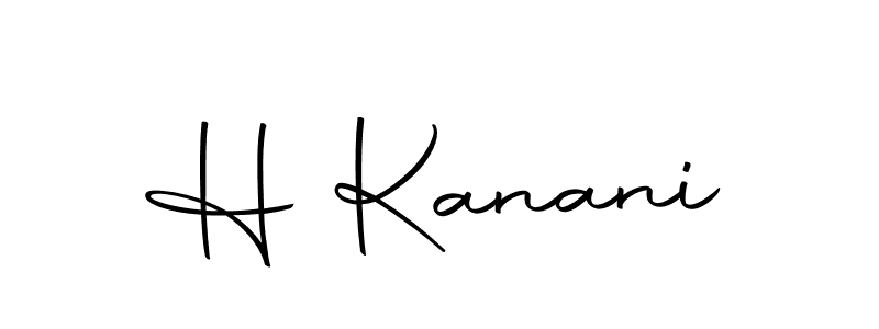 Design your own signature with our free online signature maker. With this signature software, you can create a handwritten (Autography-DOLnW) signature for name H Kanani. H Kanani signature style 10 images and pictures png