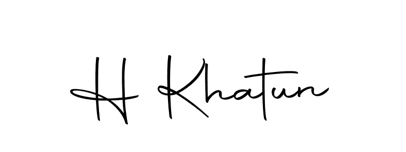 How to make H Khatun name signature. Use Autography-DOLnW style for creating short signs online. This is the latest handwritten sign. H Khatun signature style 10 images and pictures png