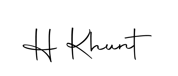 You can use this online signature creator to create a handwritten signature for the name H Khunt. This is the best online autograph maker. H Khunt signature style 10 images and pictures png