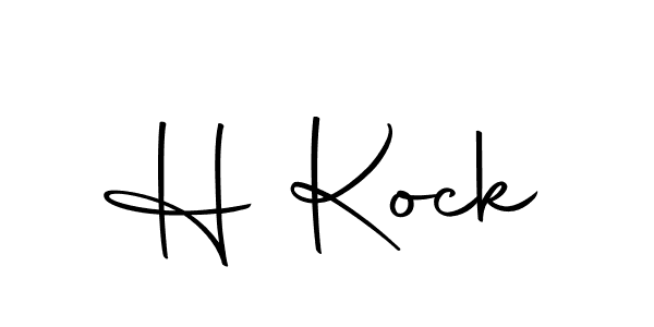 How to make H Kock signature? Autography-DOLnW is a professional autograph style. Create handwritten signature for H Kock name. H Kock signature style 10 images and pictures png