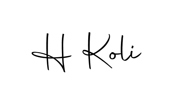 How to make H Koli name signature. Use Autography-DOLnW style for creating short signs online. This is the latest handwritten sign. H Koli signature style 10 images and pictures png