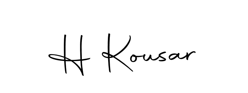 Here are the top 10 professional signature styles for the name H Kousar. These are the best autograph styles you can use for your name. H Kousar signature style 10 images and pictures png