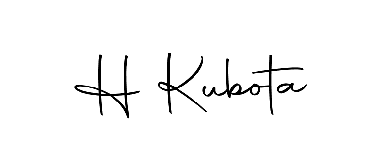 Design your own signature with our free online signature maker. With this signature software, you can create a handwritten (Autography-DOLnW) signature for name H Kubota. H Kubota signature style 10 images and pictures png