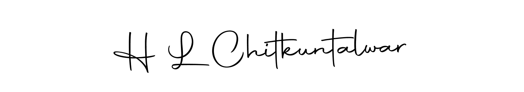 Create a beautiful signature design for name H L Chitkuntalwar. With this signature (Autography-DOLnW) fonts, you can make a handwritten signature for free. H L Chitkuntalwar signature style 10 images and pictures png