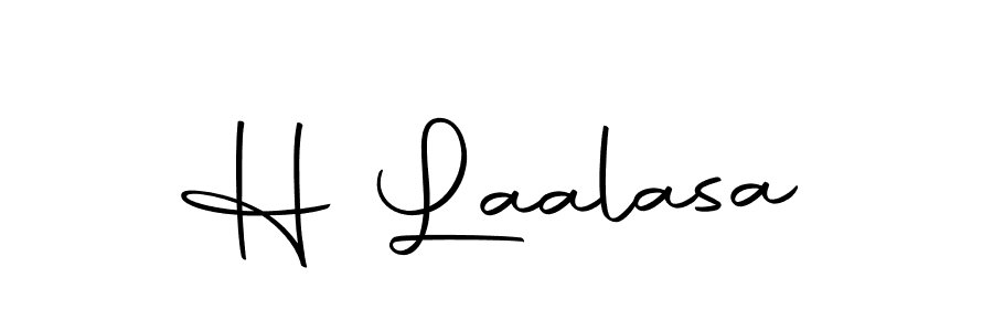 Design your own signature with our free online signature maker. With this signature software, you can create a handwritten (Autography-DOLnW) signature for name H Laalasa. H Laalasa signature style 10 images and pictures png