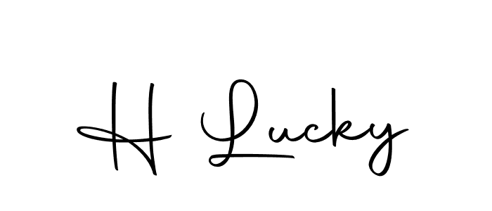H Lucky stylish signature style. Best Handwritten Sign (Autography-DOLnW) for my name. Handwritten Signature Collection Ideas for my name H Lucky. H Lucky signature style 10 images and pictures png