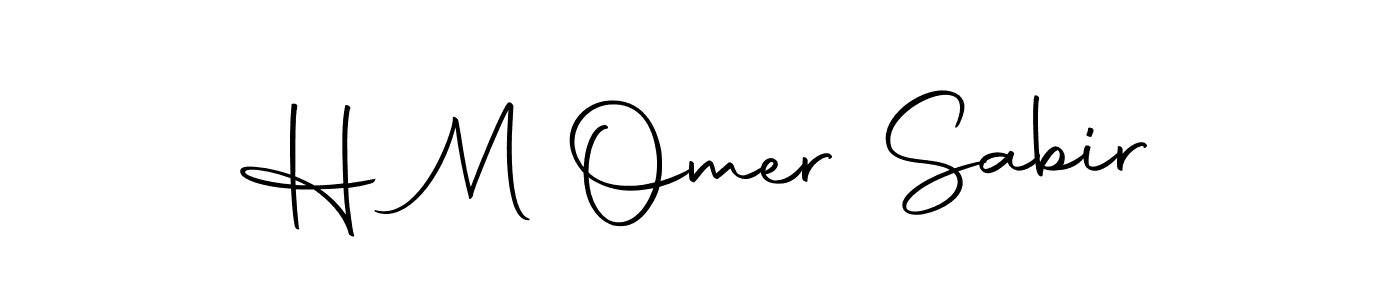 Create a beautiful signature design for name H M Omer Sabir. With this signature (Autography-DOLnW) fonts, you can make a handwritten signature for free. H M Omer Sabir signature style 10 images and pictures png