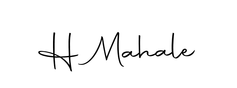 Design your own signature with our free online signature maker. With this signature software, you can create a handwritten (Autography-DOLnW) signature for name H Mahale. H Mahale signature style 10 images and pictures png