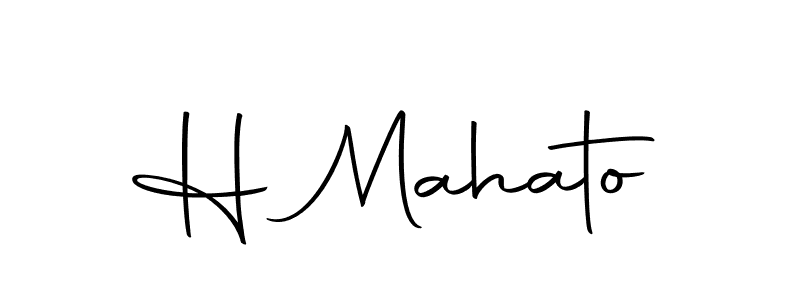 Design your own signature with our free online signature maker. With this signature software, you can create a handwritten (Autography-DOLnW) signature for name H Mahato. H Mahato signature style 10 images and pictures png