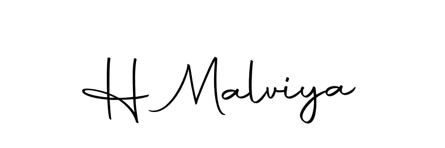 Create a beautiful signature design for name H Malviya. With this signature (Autography-DOLnW) fonts, you can make a handwritten signature for free. H Malviya signature style 10 images and pictures png