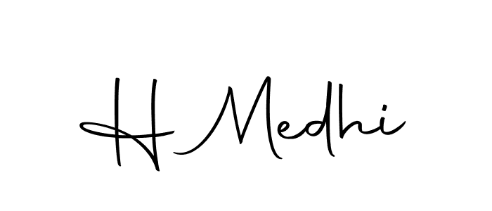 Make a beautiful signature design for name H Medhi. Use this online signature maker to create a handwritten signature for free. H Medhi signature style 10 images and pictures png