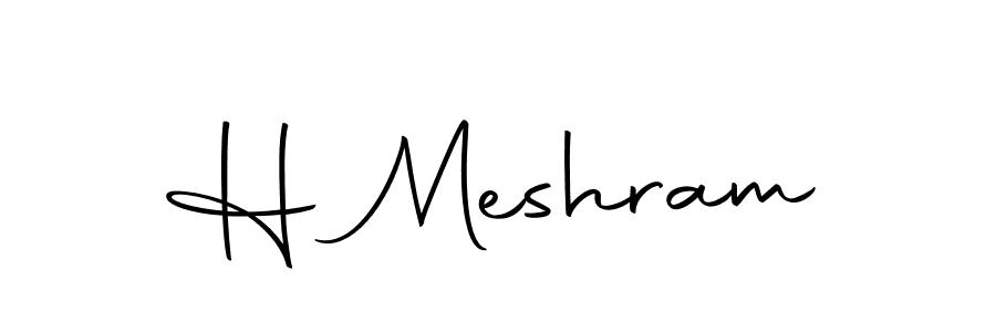 Design your own signature with our free online signature maker. With this signature software, you can create a handwritten (Autography-DOLnW) signature for name H Meshram. H Meshram signature style 10 images and pictures png