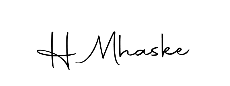 Use a signature maker to create a handwritten signature online. With this signature software, you can design (Autography-DOLnW) your own signature for name H Mhaske. H Mhaske signature style 10 images and pictures png