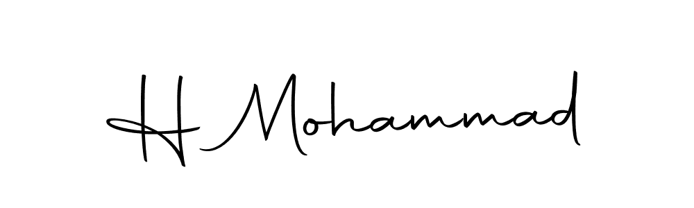 Create a beautiful signature design for name H Mohammad. With this signature (Autography-DOLnW) fonts, you can make a handwritten signature for free. H Mohammad signature style 10 images and pictures png