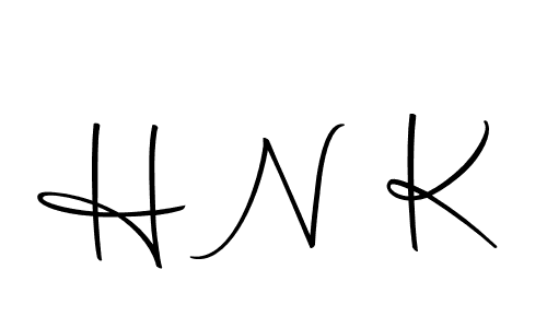 Create a beautiful signature design for name H N K. With this signature (Autography-DOLnW) fonts, you can make a handwritten signature for free. H N K signature style 10 images and pictures png