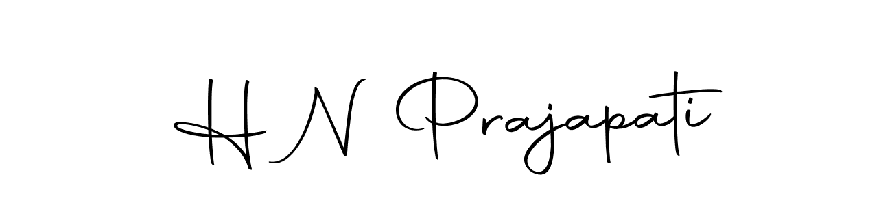 How to make H N Prajapati name signature. Use Autography-DOLnW style for creating short signs online. This is the latest handwritten sign. H N Prajapati signature style 10 images and pictures png