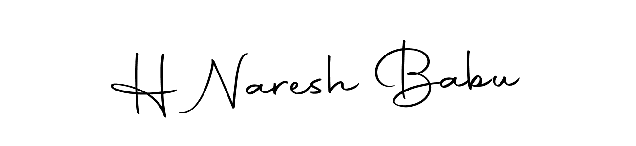 Create a beautiful signature design for name H Naresh Babu. With this signature (Autography-DOLnW) fonts, you can make a handwritten signature for free. H Naresh Babu signature style 10 images and pictures png