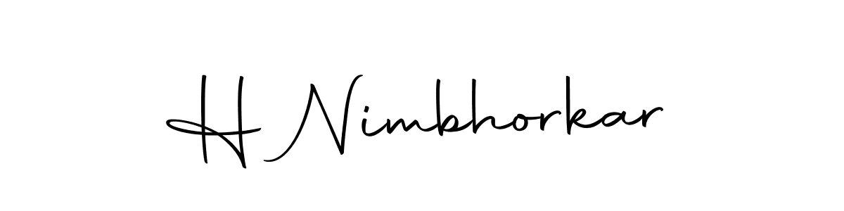 Also we have H Nimbhorkar name is the best signature style. Create professional handwritten signature collection using Autography-DOLnW autograph style. H Nimbhorkar signature style 10 images and pictures png