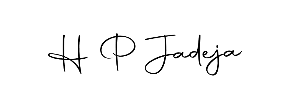 Use a signature maker to create a handwritten signature online. With this signature software, you can design (Autography-DOLnW) your own signature for name H P Jadeja. H P Jadeja signature style 10 images and pictures png