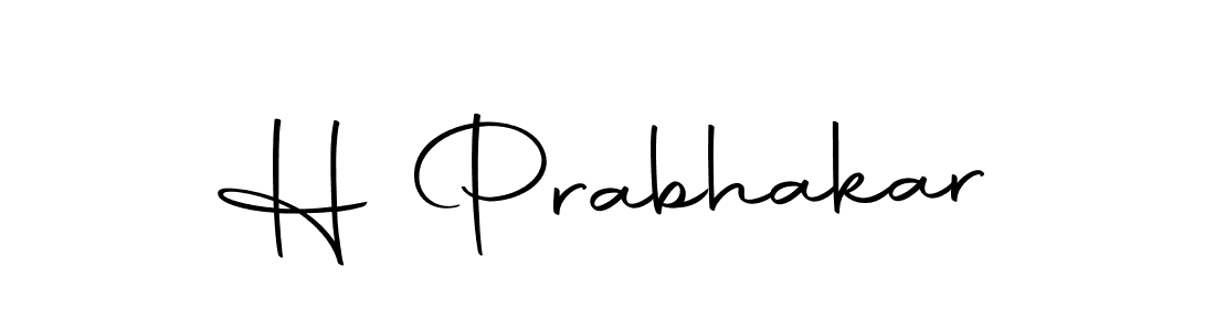 Create a beautiful signature design for name H Prabhakar. With this signature (Autography-DOLnW) fonts, you can make a handwritten signature for free. H Prabhakar signature style 10 images and pictures png