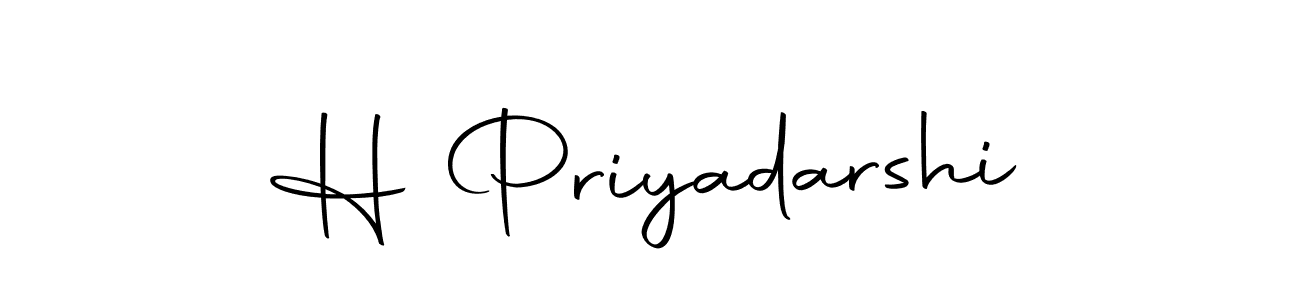 How to make H Priyadarshi name signature. Use Autography-DOLnW style for creating short signs online. This is the latest handwritten sign. H Priyadarshi signature style 10 images and pictures png