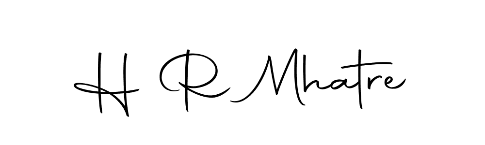 Create a beautiful signature design for name H R Mhatre. With this signature (Autography-DOLnW) fonts, you can make a handwritten signature for free. H R Mhatre signature style 10 images and pictures png
