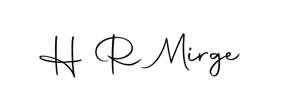 Make a beautiful signature design for name H R Mirge. With this signature (Autography-DOLnW) style, you can create a handwritten signature for free. H R Mirge signature style 10 images and pictures png