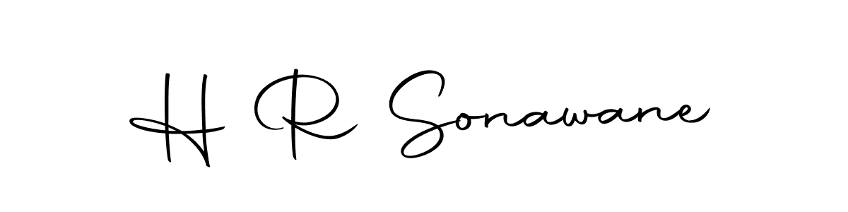 How to make H R Sonawane name signature. Use Autography-DOLnW style for creating short signs online. This is the latest handwritten sign. H R Sonawane signature style 10 images and pictures png