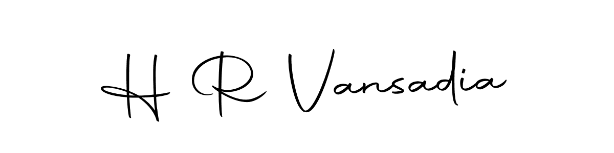 H R Vansadia stylish signature style. Best Handwritten Sign (Autography-DOLnW) for my name. Handwritten Signature Collection Ideas for my name H R Vansadia. H R Vansadia signature style 10 images and pictures png