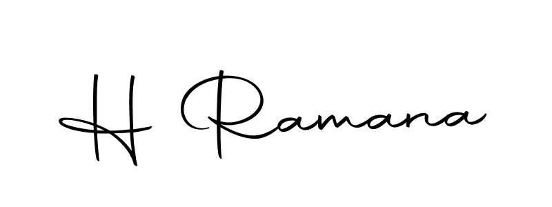 How to make H Ramana name signature. Use Autography-DOLnW style for creating short signs online. This is the latest handwritten sign. H Ramana signature style 10 images and pictures png