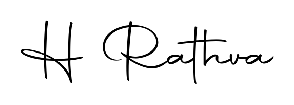 Explore multiple handwriting variations for H Rathva including this stunning Autography-DOLnW design. Free to use across all platforms. H Rathva signature style 10 images and pictures png