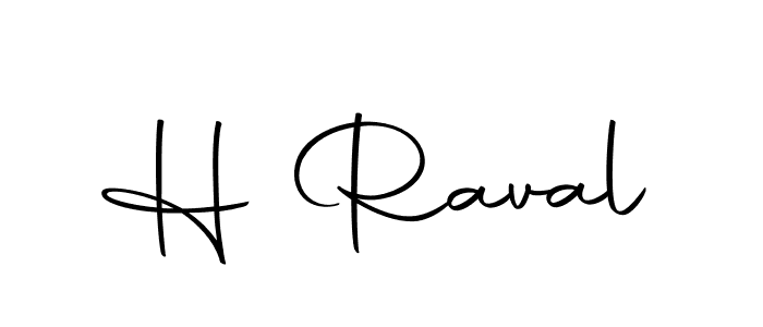 Design your own signature with our free online signature maker. With this signature software, you can create a handwritten (Autography-DOLnW) signature for name H Raval. H Raval signature style 10 images and pictures png