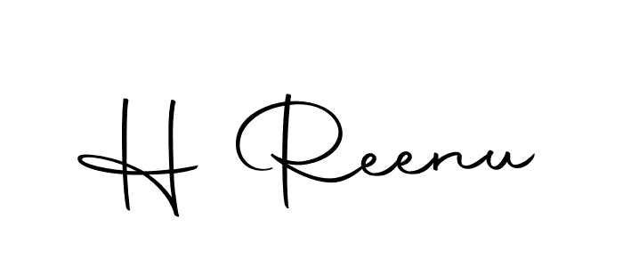 How to make H Reenu name signature. Use Autography-DOLnW style for creating short signs online. This is the latest handwritten sign. H Reenu signature style 10 images and pictures png