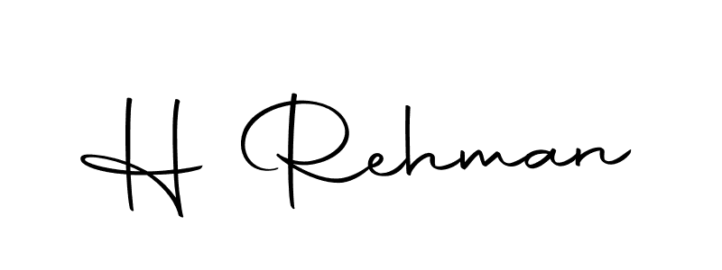 Design your own signature with our free online signature maker. With this signature software, you can create a handwritten (Autography-DOLnW) signature for name H Rehman. H Rehman signature style 10 images and pictures png