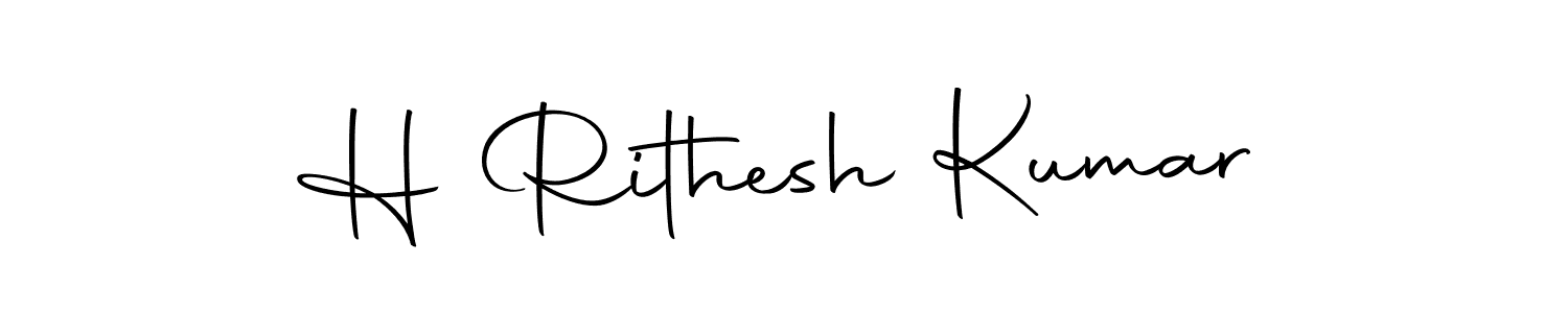 You should practise on your own different ways (Autography-DOLnW) to write your name (H Rithesh Kumar) in signature. don't let someone else do it for you. H Rithesh Kumar signature style 10 images and pictures png