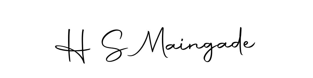 if you are searching for the best signature style for your name H S Maingade. so please give up your signature search. here we have designed multiple signature styles  using Autography-DOLnW. H S Maingade signature style 10 images and pictures png