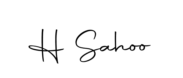 How to make H Sahoo name signature. Use Autography-DOLnW style for creating short signs online. This is the latest handwritten sign. H Sahoo signature style 10 images and pictures png