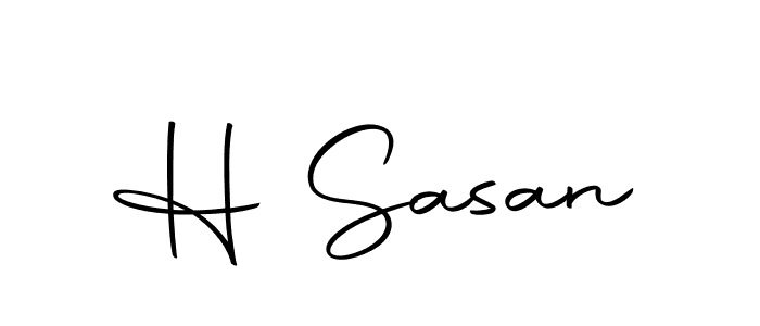 Create a beautiful signature design for name H Sasan. With this signature (Autography-DOLnW) fonts, you can make a handwritten signature for free. H Sasan signature style 10 images and pictures png