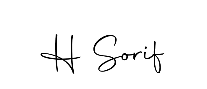 How to make H Sorif name signature. Use Autography-DOLnW style for creating short signs online. This is the latest handwritten sign. H Sorif signature style 10 images and pictures png