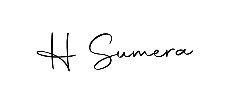 The best way (Autography-DOLnW) to make a short signature is to pick only two or three words in your name. The name H Sumera include a total of six letters. For converting this name. H Sumera signature style 10 images and pictures png