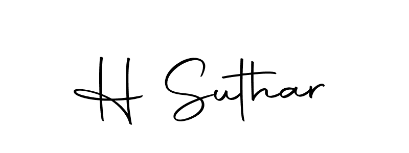 The best way (Autography-DOLnW) to make a short signature is to pick only two or three words in your name. The name H Suthar include a total of six letters. For converting this name. H Suthar signature style 10 images and pictures png
