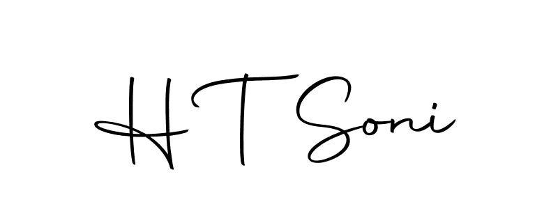 How to make H T Soni name signature. Use Autography-DOLnW style for creating short signs online. This is the latest handwritten sign. H T Soni signature style 10 images and pictures png