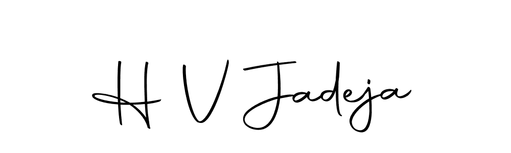 You can use this online signature creator to create a handwritten signature for the name H V Jadeja. This is the best online autograph maker. H V Jadeja signature style 10 images and pictures png