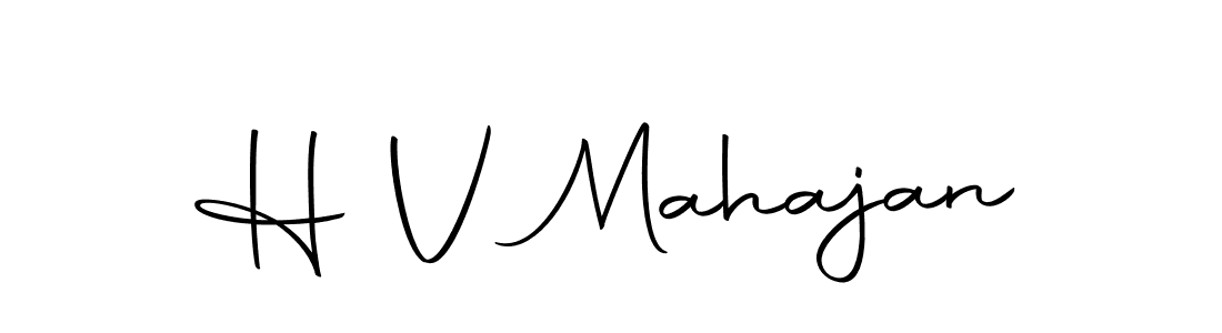 The best way (Autography-DOLnW) to make a short signature is to pick only two or three words in your name. The name H V Mahajan include a total of six letters. For converting this name. H V Mahajan signature style 10 images and pictures png