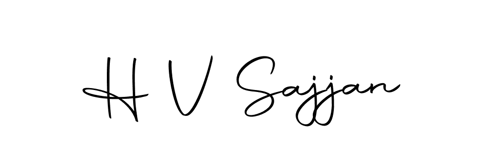 Create a beautiful signature design for name H V Sajjan. With this signature (Autography-DOLnW) fonts, you can make a handwritten signature for free. H V Sajjan signature style 10 images and pictures png