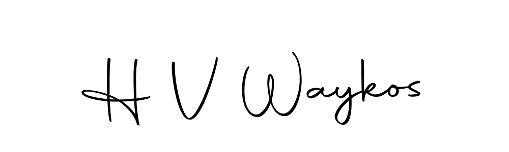 How to make H V Waykos signature? Autography-DOLnW is a professional autograph style. Create handwritten signature for H V Waykos name. H V Waykos signature style 10 images and pictures png