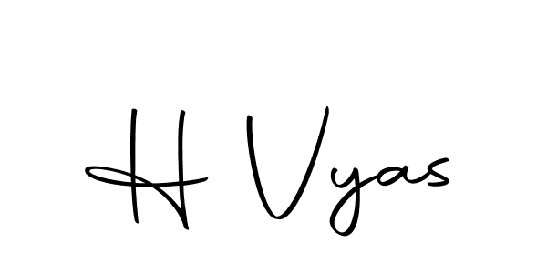 Design your own signature with our free online signature maker. With this signature software, you can create a handwritten (Autography-DOLnW) signature for name H Vyas. H Vyas signature style 10 images and pictures png